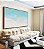 Quadro Horizontal Mar Azul Suave e Praia de Areia Branca Canvas Moldura - Imagem 2