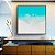 Quadro Quadrado Mar Azul Suave e Praia de Areia Branca Canvas Moldura - Imagem 3