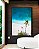 Quadro Vertical Mar Azul e Coqueiro em Praia Branca Canvas Moldura - Imagem 4