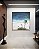 Quadro Quadrado Mar Azul e Coqueiro em Praia Branca Canvas Moldura - Imagem 1