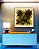 Quadro Quadrado Abstrato Verde Pistache Marrom Efeito Pintura Canvas Moldura - Imagem 2