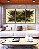 Trio de Quadros Abstrato Verde Pistache Marrom Efeito Pintura Canvas Moldura - Imagem 2