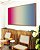 Quadro Horizontal Degradê Rosa Choque Areia Azul Canvas Moldura - Imagem 2