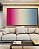 Quadro Horizontal Degradê Rosa Choque Areia Azul Canvas Moldura - Imagem 4