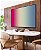 Quadro Horizontal Degradê Rosa Choque Areia Azul Canvas Moldura - Imagem 5