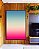 Quadro Vertical Degradê Rosa Choque Areia Azul Canvas Moldura - Imagem 2