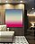 Quadro Quadrado Degradê Rosa Choque Areia Azul Canvas Moldura - Imagem 1