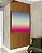 Quadro Quadrado Degradê Rosa Choque Areia Azul Canvas Moldura - Imagem 3
