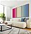 Trio de Quadros Degradê Rosa Choque Areia Azul Canvas Moldura - Imagem 1