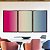 Trio de Quadros Degradê Rosa Choque Areia Azul Canvas Moldura - Imagem 5