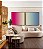 Duo de Quadros Quadrados Degradê Rosa Choque Areia Azul Canvas Moldura - Imagem 4