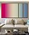 Trio de Quadros Estilizados Degradê Rosa Choque Areia Azul Canvas Moldura - Imagem 5