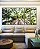 Trio de Quadros Estilizados Árvore Folhas Verdes e Tronco Paisagem Canvas Moldura - Imagem 4