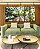 Trio de Quadros Estilizados Árvore Folhas Verdes e Tronco Paisagem Canvas Moldura - Imagem 1
