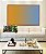 Quadro Horizontal Abstrato Degradê Laranja Tangerina Azul Canvas Moldura - Imagem 1