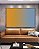 Quadro Horizontal Abstrato Degradê Laranja Tangerina Azul Canvas Moldura - Imagem 5
