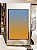 Quadro Vertical Abstrato Degradê Laranja Tangerina Azul Canvas Moldura - Imagem 4