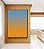 Quadro Vertical Abstrato Degradê Laranja Tangerina Azul Canvas Moldura - Imagem 3