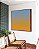 Quadro Quadrado Abstrato Degradê Laranja Tangerina Azul Canvas Moldura - Imagem 3