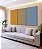 Trio de Quadros Abstrato Degradê Laranja Tangerina Azul Canvas Moldura - Imagem 3