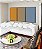 Trio de Quadros Abstrato Degradê Laranja Tangerina Azul Canvas Moldura - Imagem 4