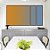 Trio de Quadros Estilizados Abstrato Degradê Laranja Tangerina Azul Canvas Moldura - Imagem 4
