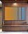 Trio de Quadros Estilizados Abstrato Degradê Laranja Tangerina Azul Canvas Moldura - Imagem 2