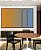 Trio de Quadros Estilizados Abstrato Degradê Laranja Tangerina Azul Canvas Moldura - Imagem 5