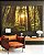 Trio de Quadros Estilizados Floresta Árores Luzes do Sol Natureza Canvas Moldura - Imagem 4