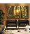 Trio de Quadros Estilizados Floresta Árores Luzes do Sol Natureza Canvas Moldura - Imagem 1