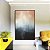 Quadro Vertical Abstrato Degradê Rosa Antigo Azul Escuro Efeito Pintura Canvas Moldura - Imagem 3