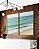 Duo de Quadros Praia de Mar Calmo Turquesa Natureza Canvas Moldura - Imagem 1