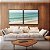 Duo de Quadros Quadrados Praia de Mar Calmo Turquesa Natureza Canvas Moldura - Imagem 4