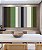 Quadro Horizontal Abstrato Listras Geométrico Verde Cinza Branco Canvas Moldura - Imagem 2