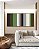Duo de Quadros Quadrados Abstrato Listras Geométrico Verde Cinza Branco Canvas Moldura - Imagem 4