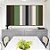 Trio de Quadros Estilizados Abstrato Listras Geométrico Verde Cinza Branco Canvas Moldura - Imagem 1