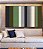 Trio de Quadros Estilizados Abstrato Listras Geométrico Verde Cinza Branco Canvas Moldura - Imagem 2