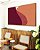 Quadro Horizontal Abstrato Vermelho Carmim Rosa Salmão Minimalista Canvas Moldura - Imagem 3