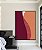 Quadro Vertical Abstrato Vermelho Carmim Rosa Salmão Minimalista Canvas Moldura - Imagem 3
