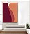 Quadro Vertical Abstrato Vermelho Carmim Rosa Salmão Minimalista Canvas Moldura - Imagem 4