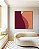 Quadro Quadrado Abstrato Vermelho Carmim Rosa Salmão Minimalista Canvas Moldura - Imagem 5