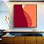Quadro Quadrado Abstrato Vermelho Carmim Rosa Salmão Minimalista Canvas Moldura - Imagem 4