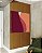 Quadro Quadrado Abstrato Vermelho Carmim Rosa Salmão Minimalista Canvas Moldura - Imagem 3