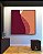 Quadro Quadrado Abstrato Vermelho Carmim Rosa Salmão Minimalista Canvas Moldura - Imagem 2