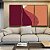 Trio de Quadros Abstrato Vermelho Carmim Rosa Salmão Minimalista Canvas Moldura - Imagem 4