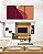 Trio de Quadros Abstrato Vermelho Carmim Rosa Salmão Minimalista Canvas Moldura - Imagem 1