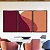 Trio de Quadros Abstrato Vermelho Carmim Rosa Salmão Minimalista Canvas Moldura - Imagem 5