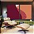 Duo de Quadros Abstrato Vermelho Carmim Rosa Salmão Minimalista Canvas Moldura - Imagem 5