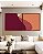 Duo de Quadros Quadrados Abstrato Vermelho Carmim Rosa Salmão Minimalista Canvas Moldura - Imagem 3