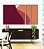 Trio de Quadros Estilizados Abstrato Vermelho Carmim Rosa Salmão Minimalista Canvas Moldura - Imagem 3
